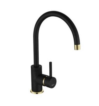 Courbe Curved Spout Tap Gold/Brass - Purquartz (Black)