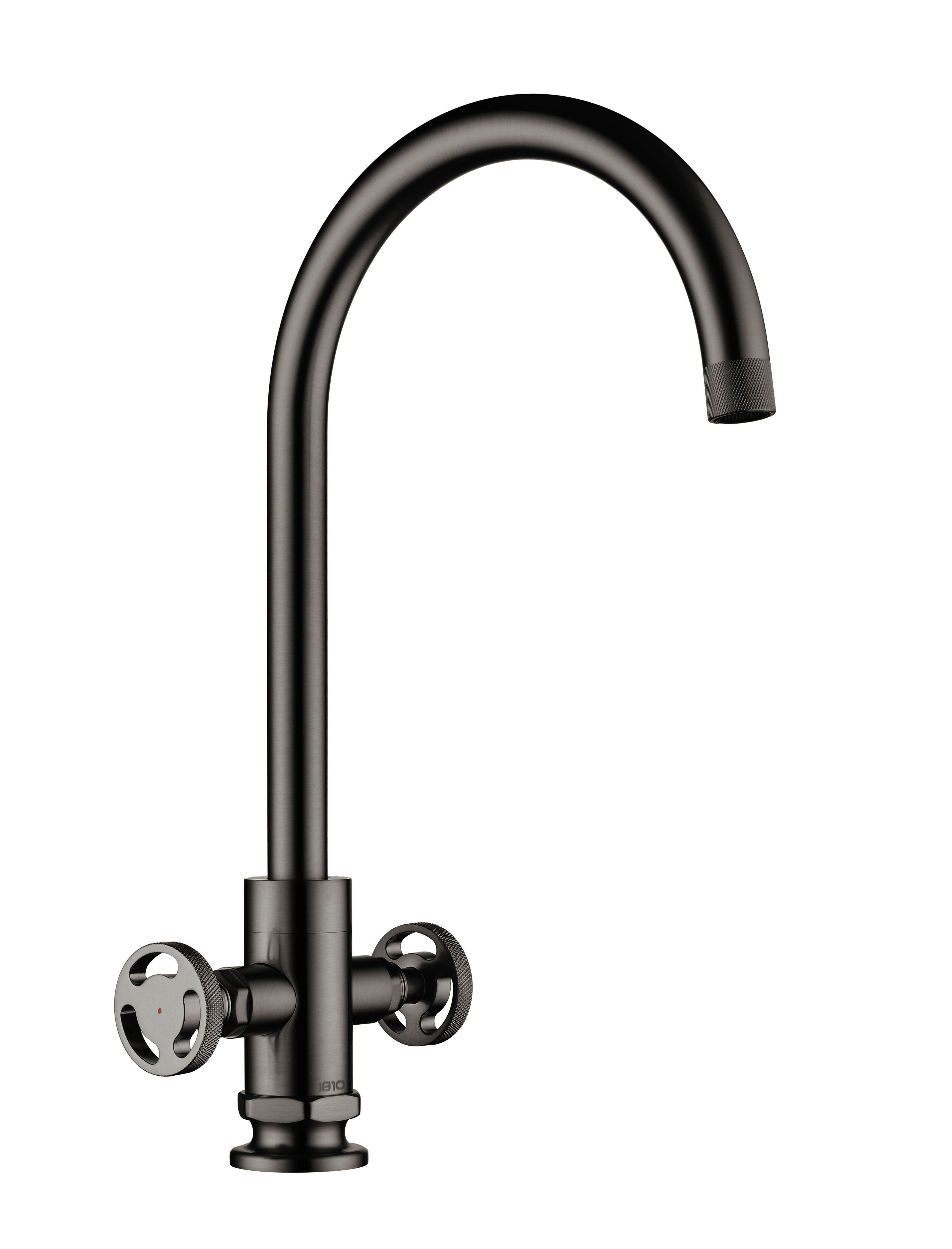 Gun Metal Henry Holt Twin Lever Kitchen Taps