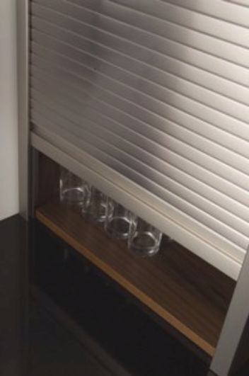 Metallic tambour - stainless steel effect