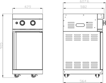 Module with double side burner