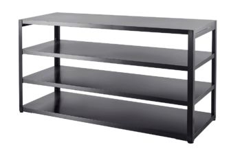 Nordic Line - Side table with shelving 180 cm (Black)