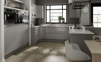 Second Nature Remo Collection High Gloss Dove Grey Handleless Second Nature Remo Collection High Gloss Dove Grey Handleless