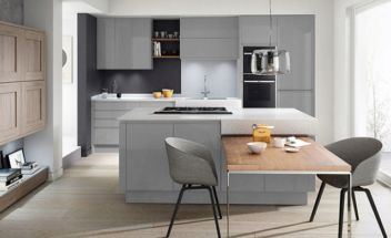 Second Nature Remo Collection Matt Silver Grey Handleless Second Nature Remo Collection Matt Silver Grey Handleless