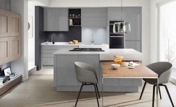 Second Nature Remo Collection Matt Silver Grey Handleless