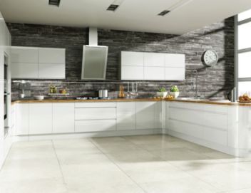 Multiwood Welford Collection High Gloss White Handleless