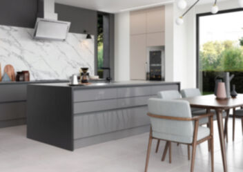 Zola Gloss Dust Grey True Handleless - Kitchen Stori