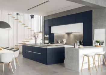 Zola Matt True Handleless Indigo  - Kitchen Stori