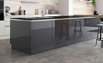 Zola Gloss Graphite True Handleless - Kitchen Stori