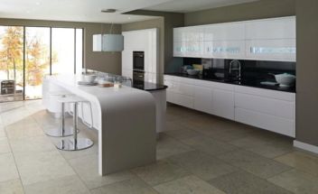 Second Nature Kitchens Remo High Gloss White Handleless