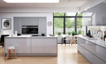 Strada Gloss Dust Grey Handleless Strada Gloss Dust Grey Handleless