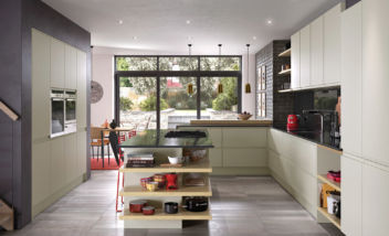 Kitchen Stori Strada Collection Matt Mussel Handleless Kitchen Stori Strada Collection Matt Mussel Handleless