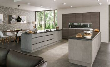 Valore in Grey Brown Ontario Walnut and Light Concrete