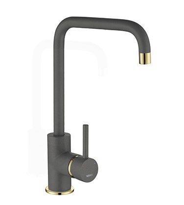 Courbe Squared Spout Tap Gold/Brass - Purquartz (Concrete)