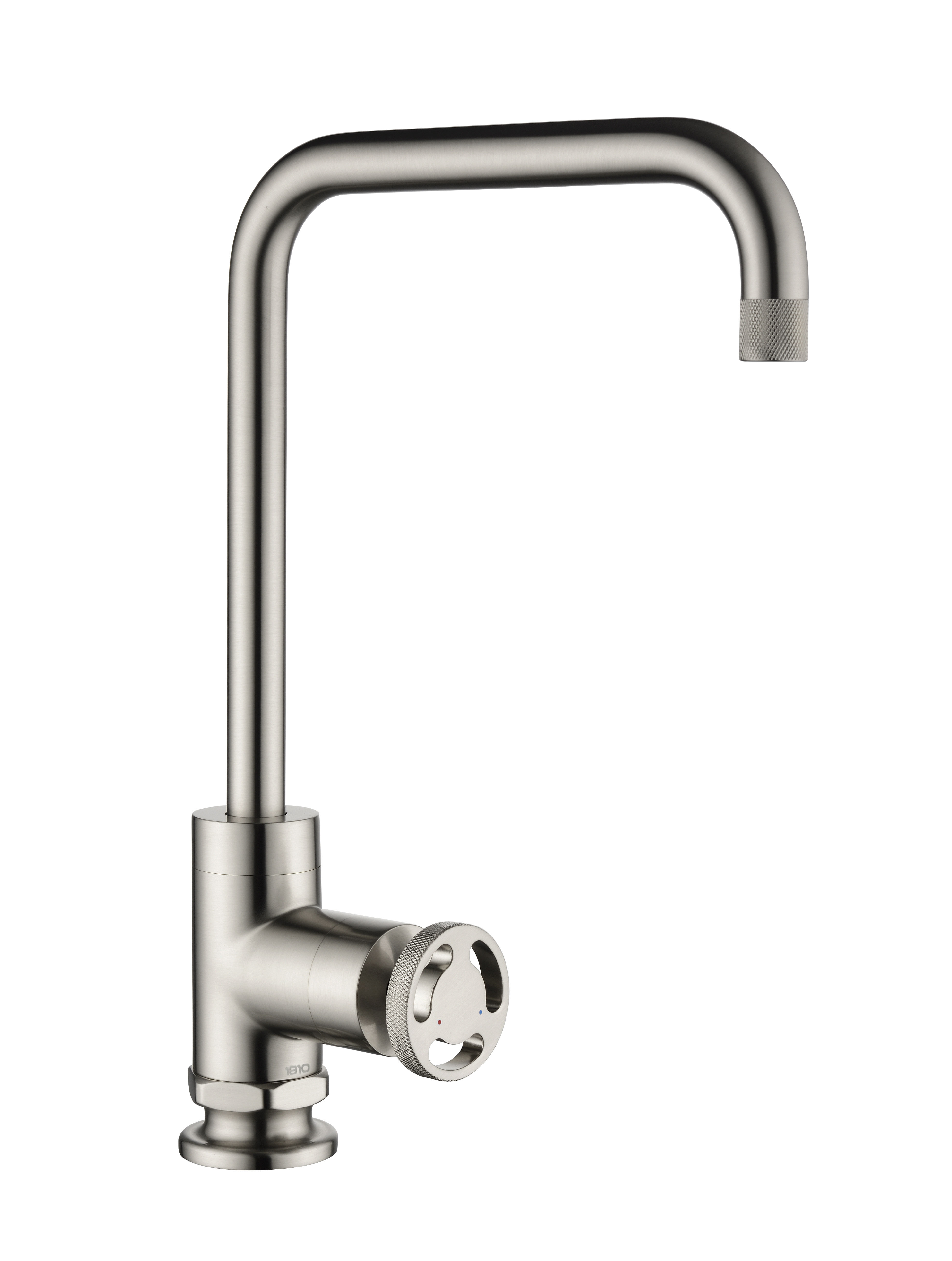 Brushed Steel Henry Holt Single Lever Kitchen Taps