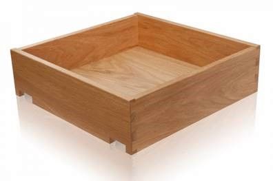 Cutlery Oak Dovetail Drawer Box  - 440mm Depth - Ext. Cabinet width 600mm