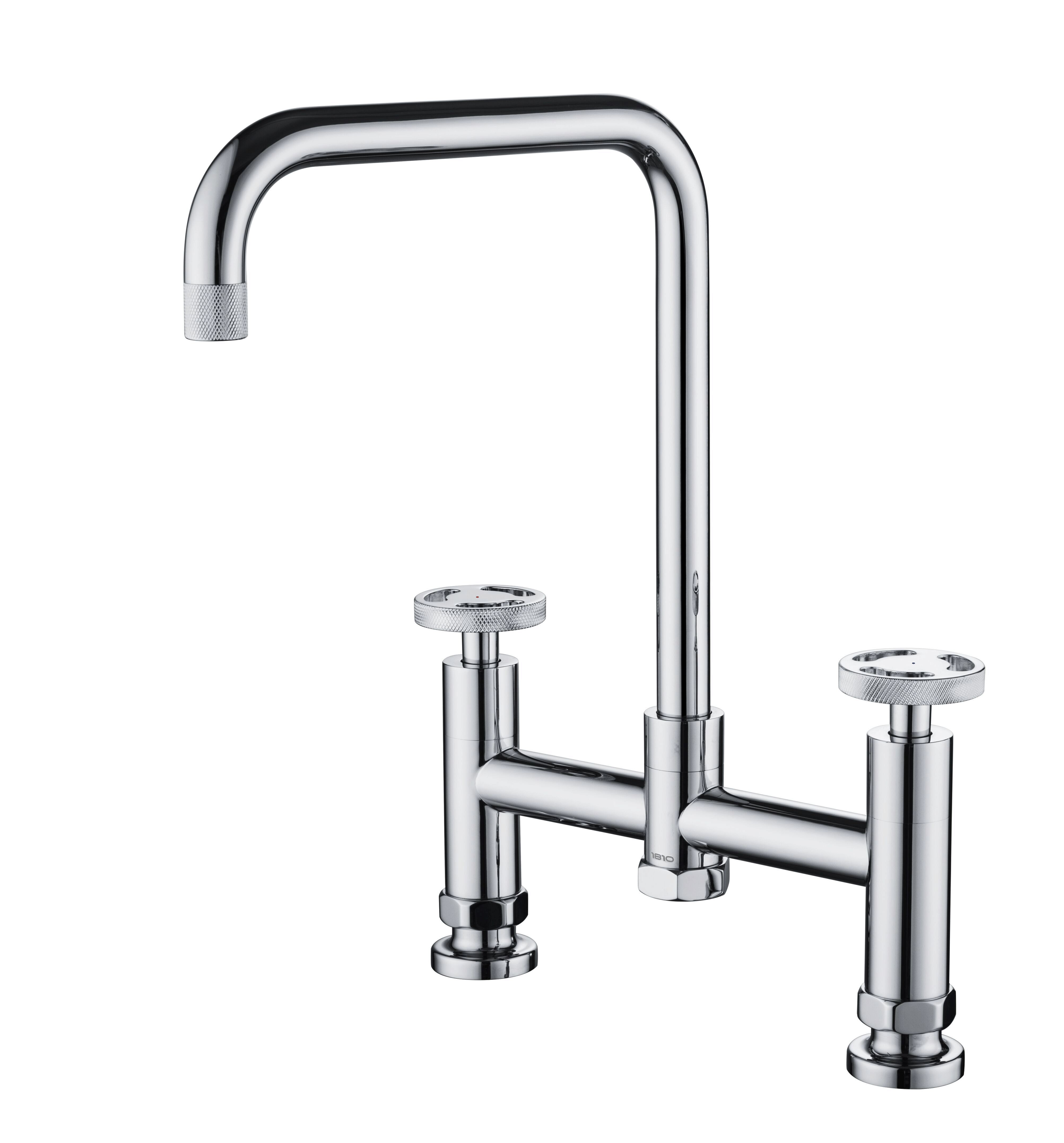 Chrome Henry Holt Bridge Mixer Kitchen Taps