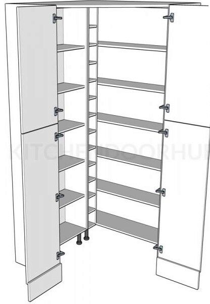 2150  X 1144 x 1144mm Diagonal Walk-In Larder Unit (Square Back) 