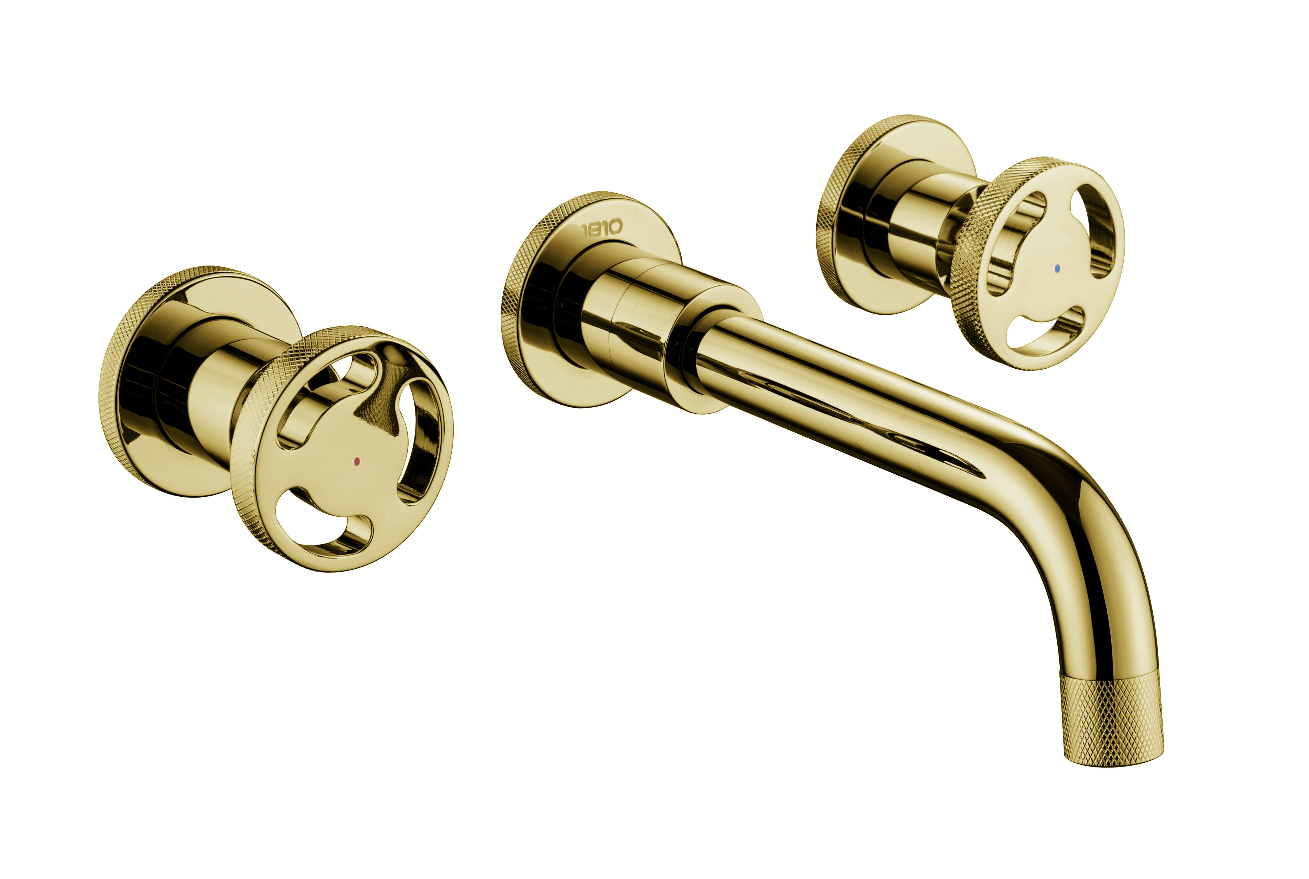 Gold Brass Henry Holt Wall Mount Kitchen Taps