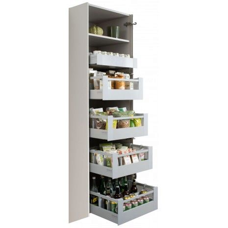 Space Tower - Antaro, Grey, Glass, Gallery Front, - 450mm Deep - Ext Cab Width 500mm