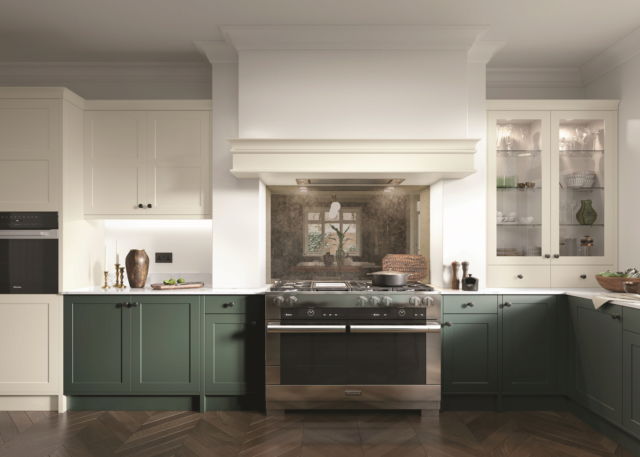 Green Handleless Kitchens