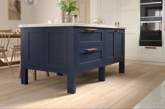 Hunton Hartforth Blue True Handleless - Second Nature Kitchens