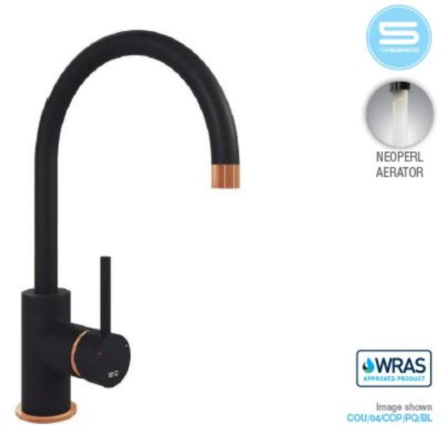 Purquartz Courbe Curved Spout Taps Copper