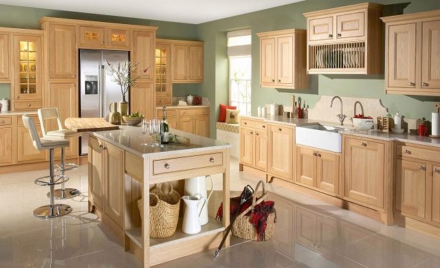 Tetbury In-framed Sanded Oak (ready to paint) Kitchen - Burbidge