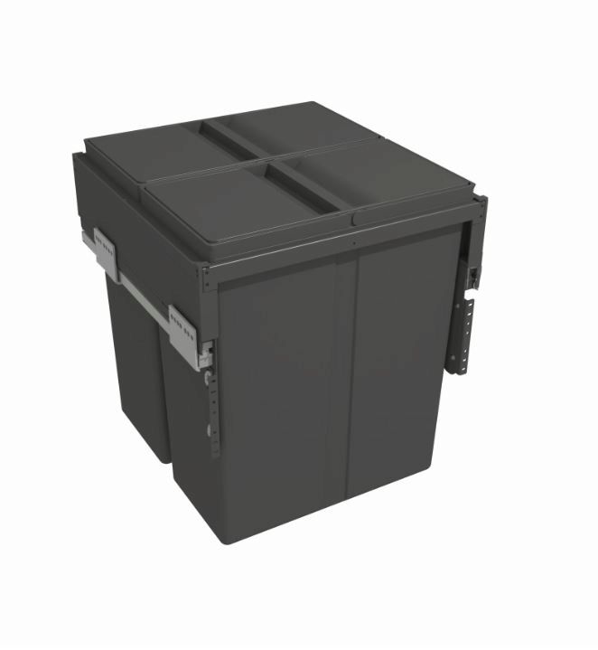 Pull-out Waste Bin 80 L Orion Grey 506mm H 460mm W , min cabinet width 500mm