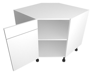 900 x 900 Dummy Drawerline Diagonal Corner Base Unit