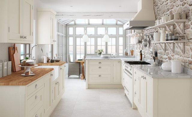 First Impressions - Baystone In-framed Cream Kitchen  