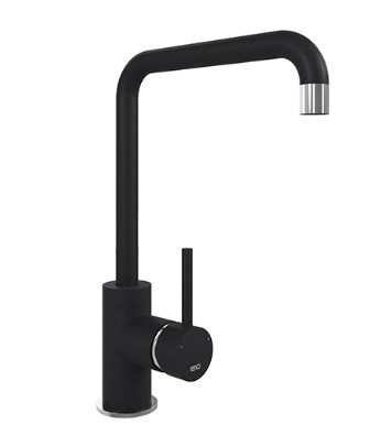 Metallic Black Purquartz Cascata Square Spout Kitchen Taps