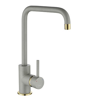 Courbe Squared Spout Tap Gold/Brass - Purquartz (Grey)
