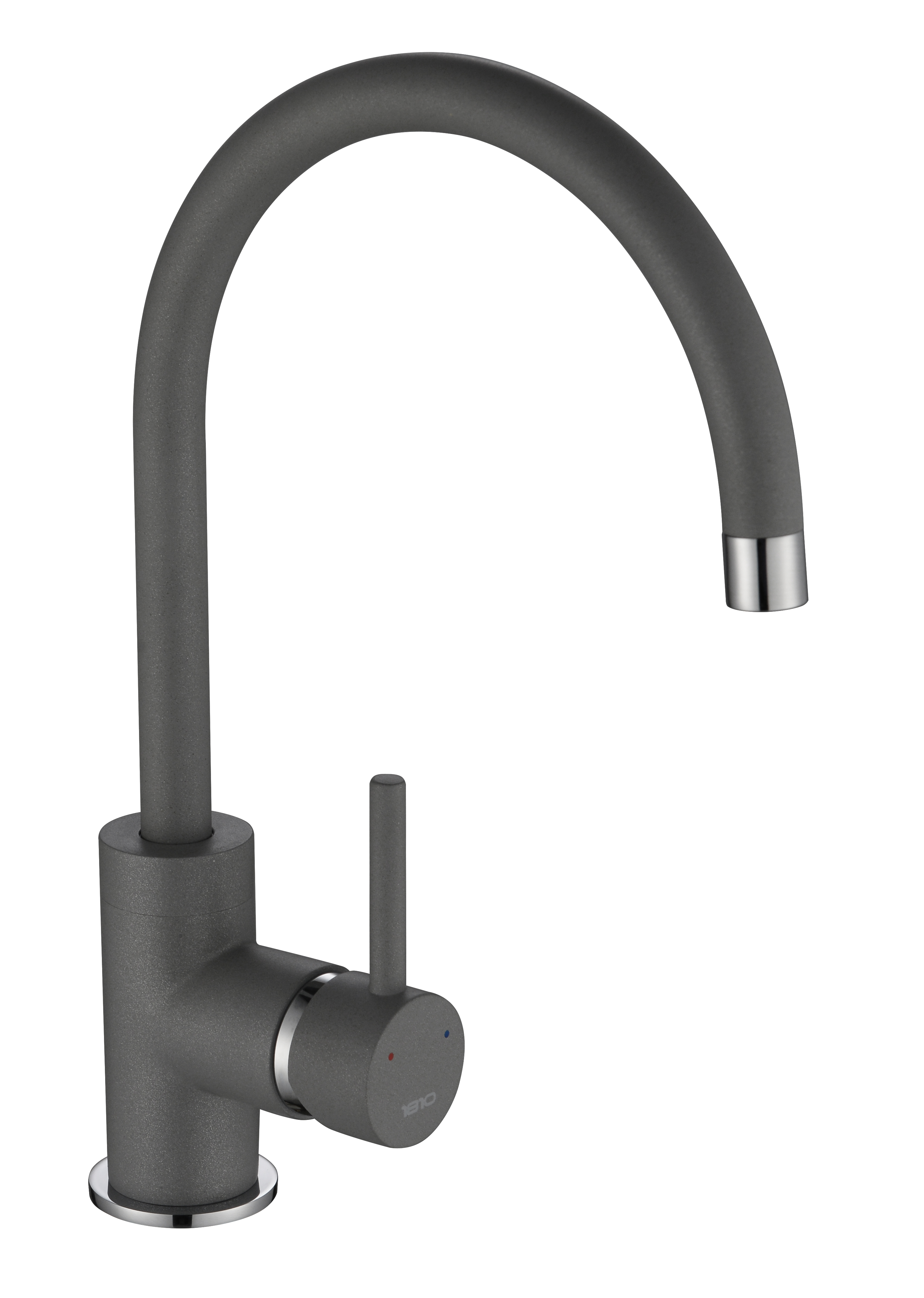 Metallic Grey Purquartz Courbe Curved Spout Kitchen Taps