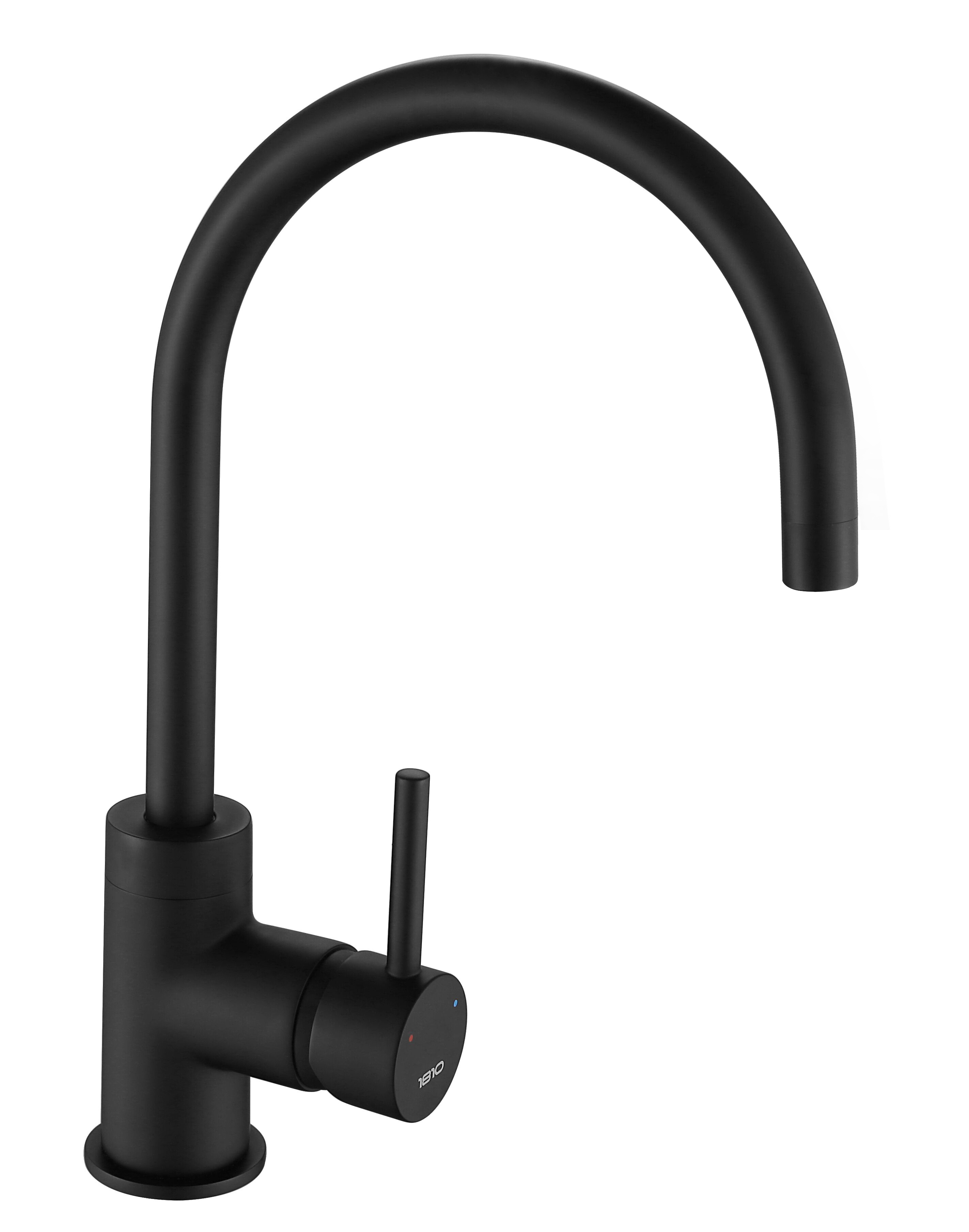 Matte Black Courbe Curved Spout Kitchen Tap