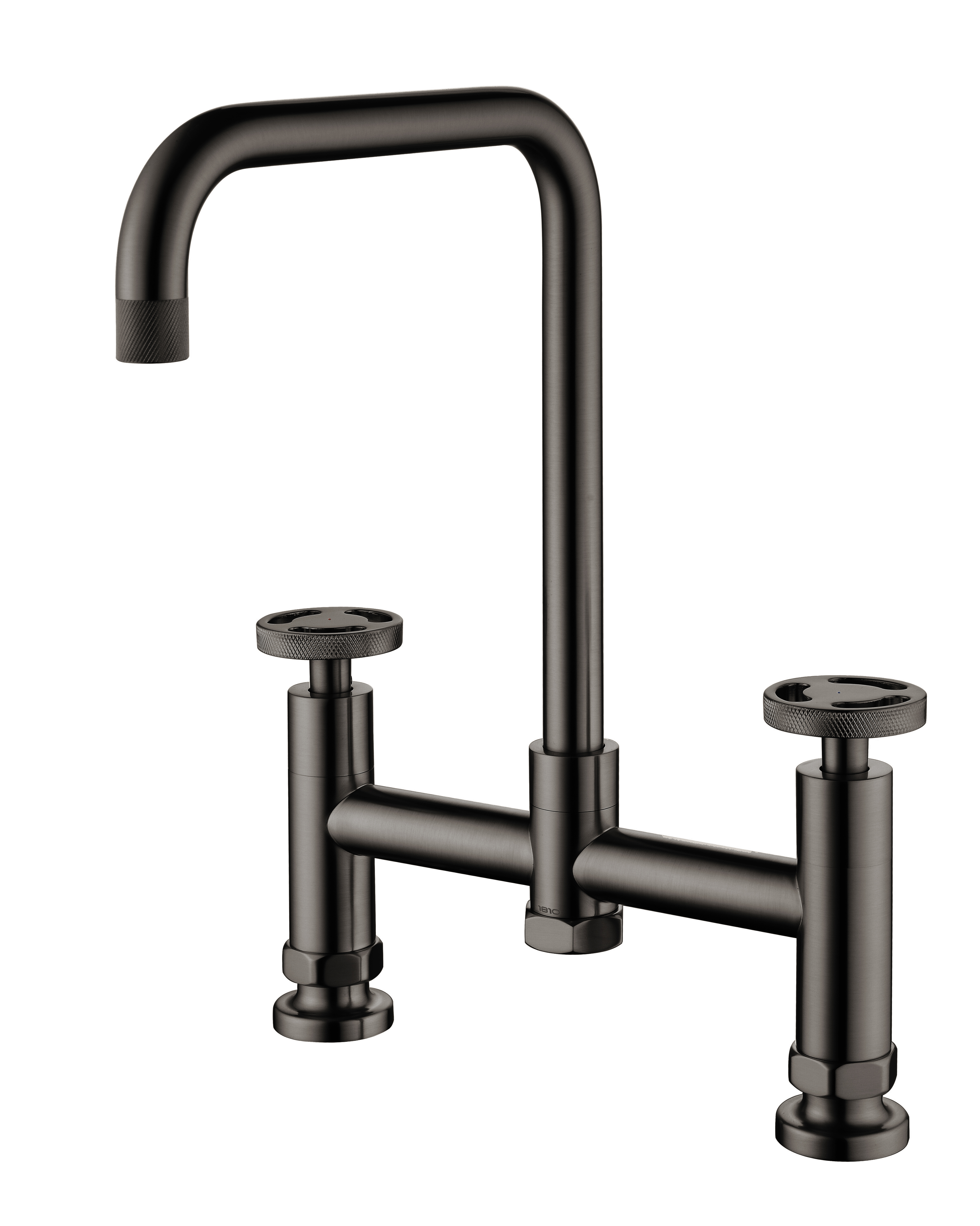 Gun Metal Henry Holt Bridge Mixer Kitchen Taps