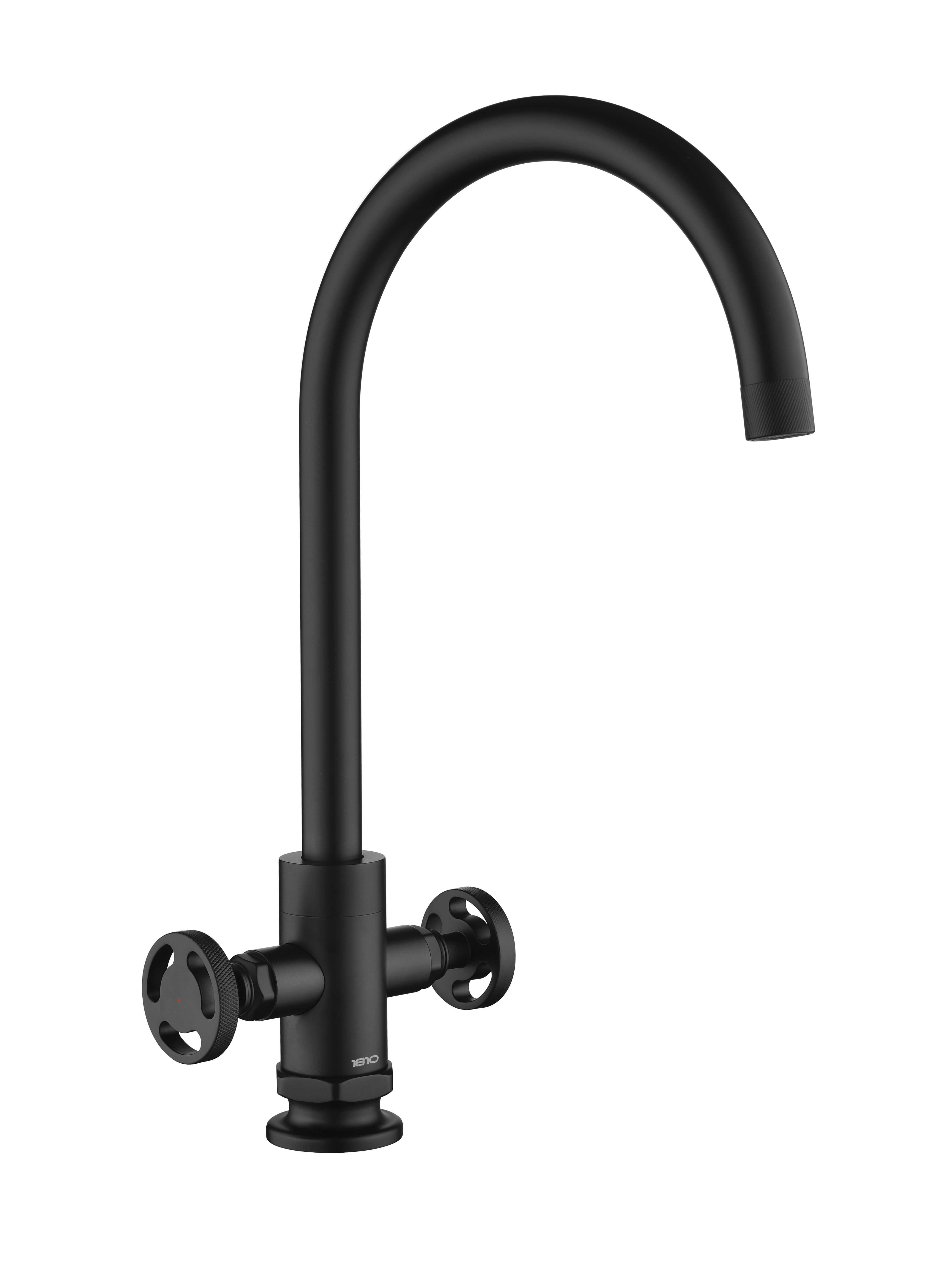 Matte Black Henry Holt Twin Lever Kitchen Taps