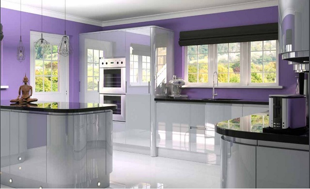 Jazi Gloss Silver Grey High Gloss Handleless - MAK
