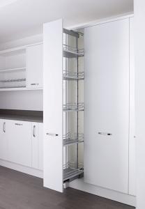 Arena Classic 300mm full extension larder unit,1800-2200mm high, anti-slip surface shelves and soft-stop 