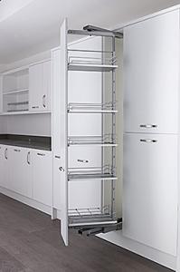 Arena Classic 300mm over extension larder unit, 1745-1945 high, swing mechanism, arena shelves (KALFS300OESC)  