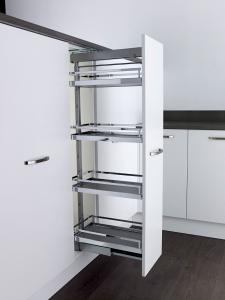 Arena Style 300mm studio height larder unit, grey shelves
