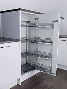 Arena Classic Tandem larder pull-out, 600mm wide, 900 high, with anti-slip shelves and soft-stop (KTLFA600/900SC)