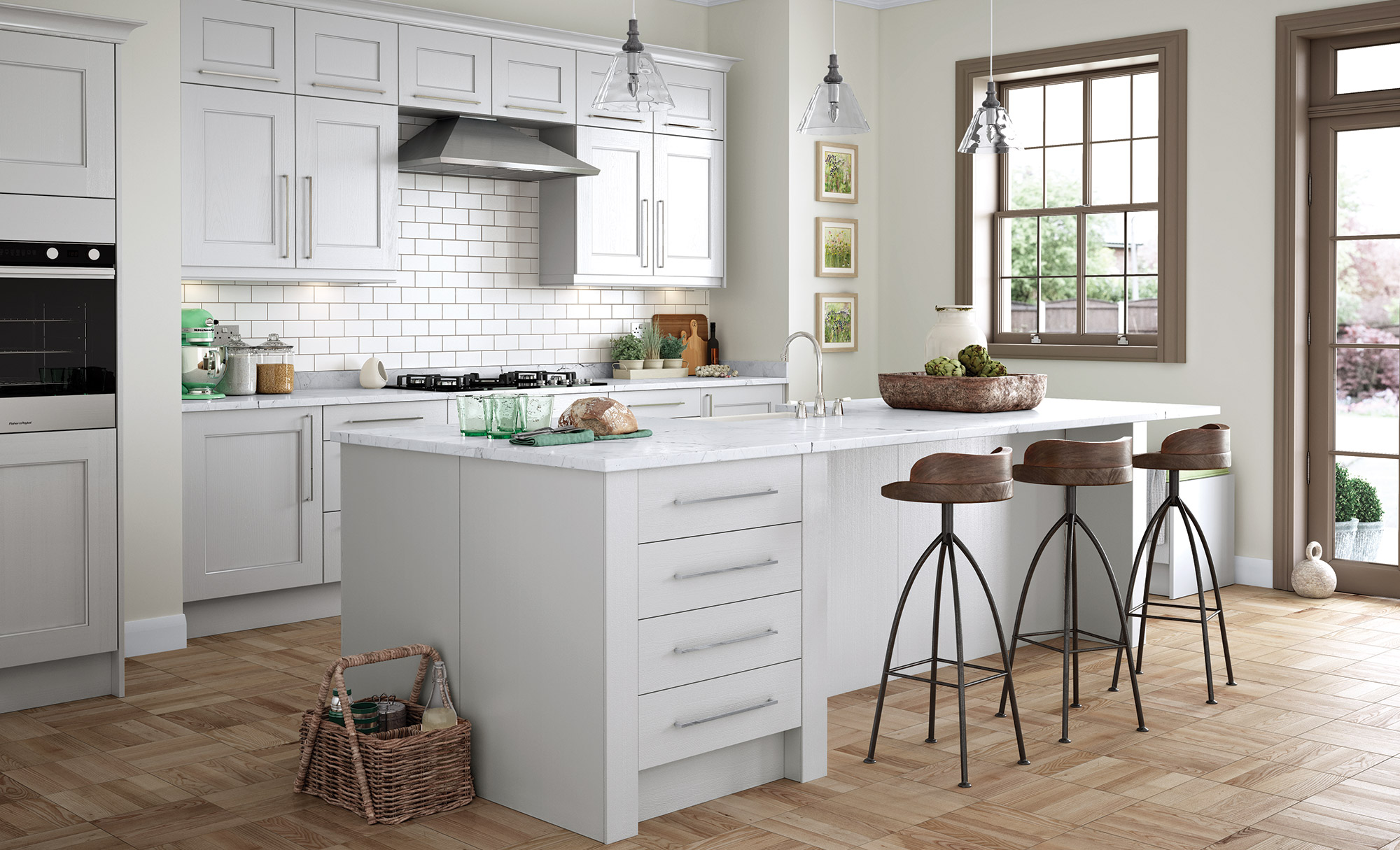 Wakefield Painted Light Grey - Kitchen Stori
