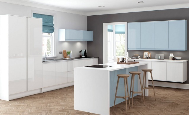 Welford Bright White Handleless - Multiwood