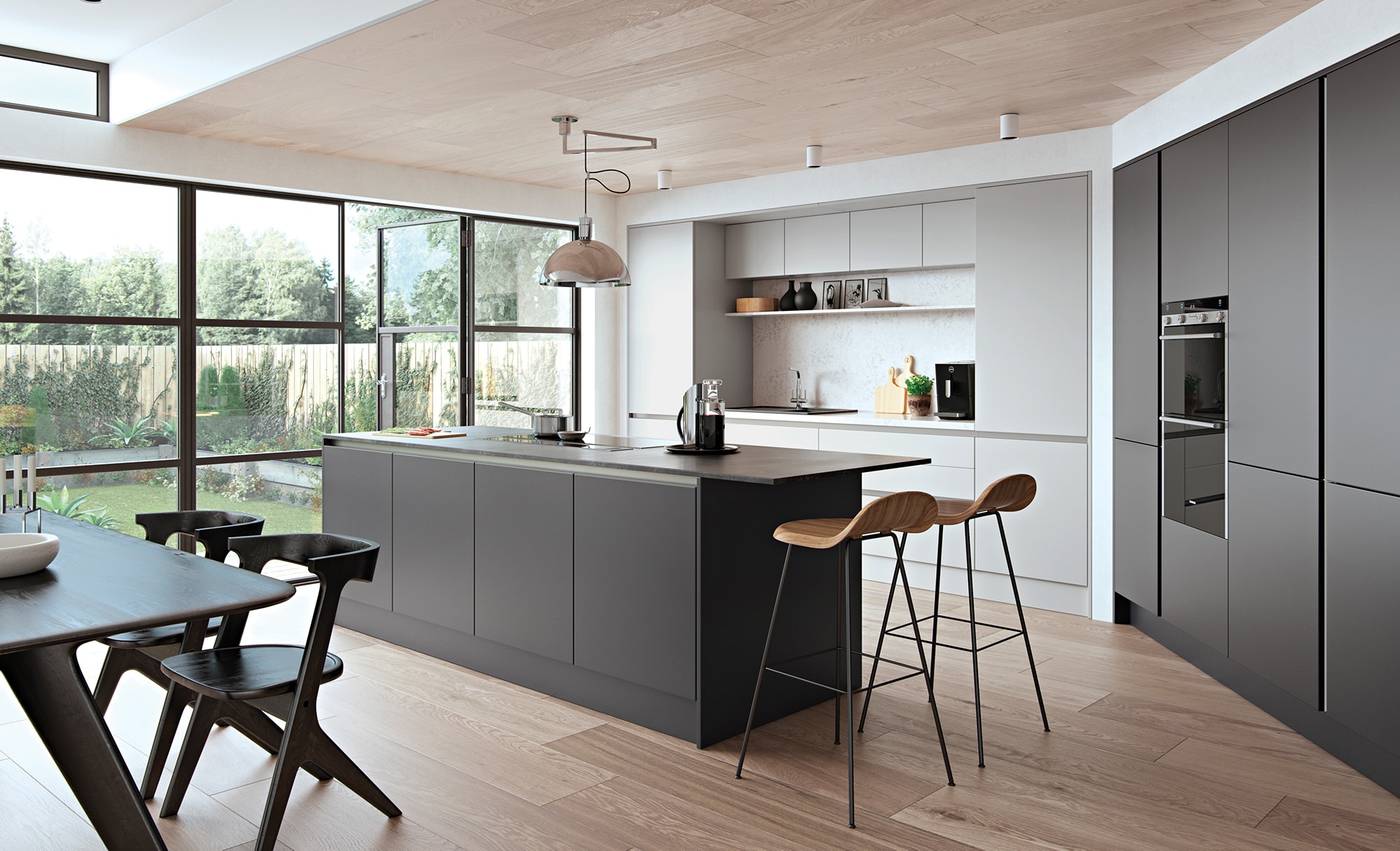 Zola Matt True Handleless Light Grey - Kitchen Stori