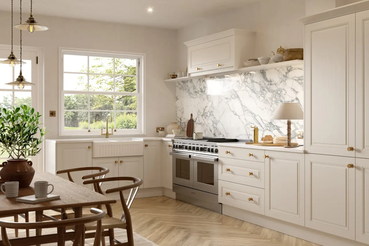 Carlton in Paint Flow Matt Taupe Grey kitchen