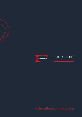 Formica Aria worktops brochure cover