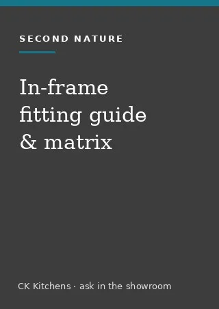 In-frame fitting guide & matrix brochure cover