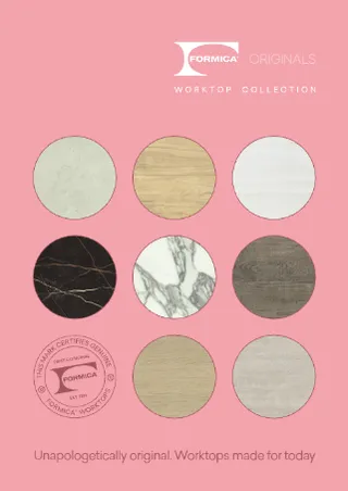 Formica Originals worktop collection brochure cover