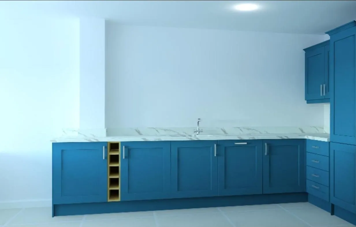 3D rendered kitchen design