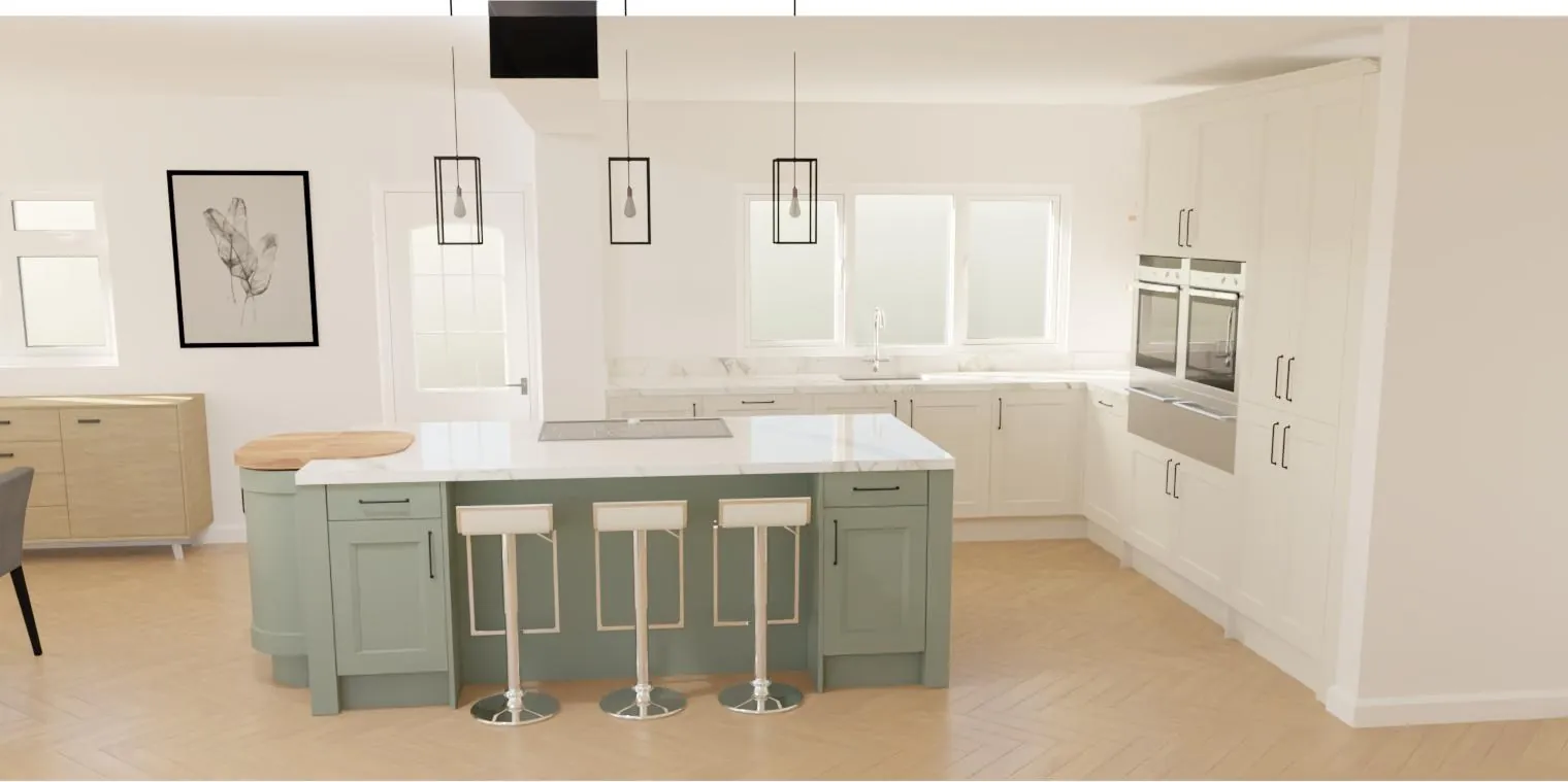 Kitchen photo in the worktop visualiser